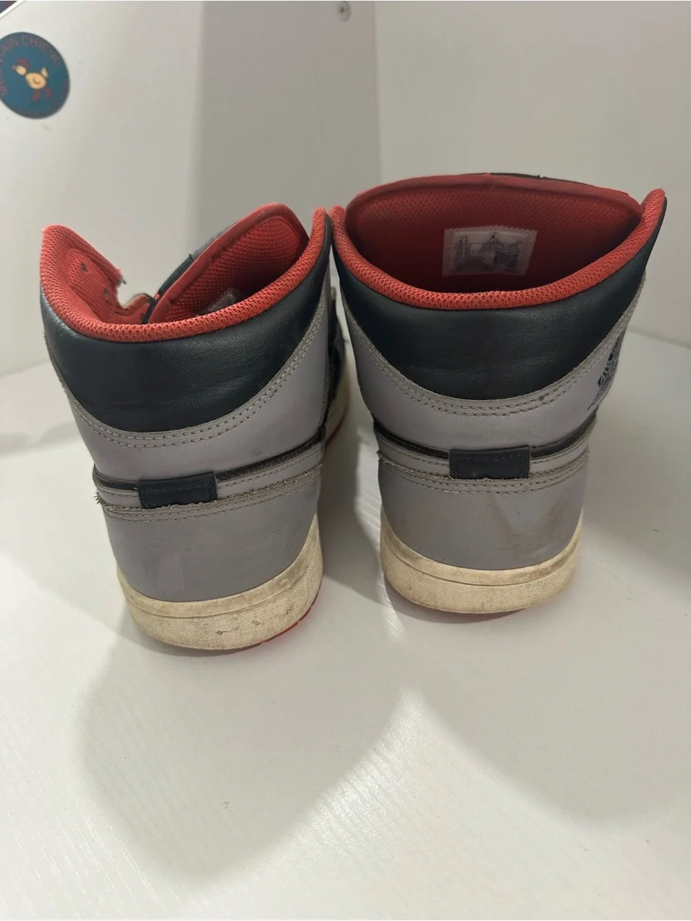Nike air Jordan Black/Grey/Red High Top Sneakers